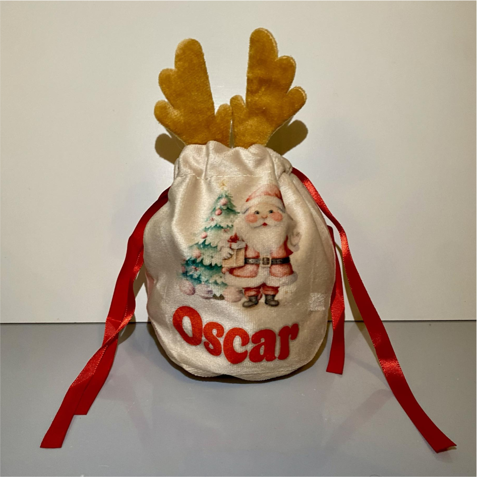 PERSONALISED VELVET REINDEER BAGS