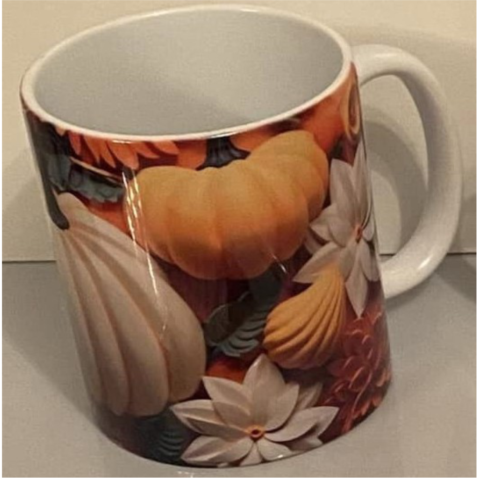 SUBLIMATED PUMPKIN MUG