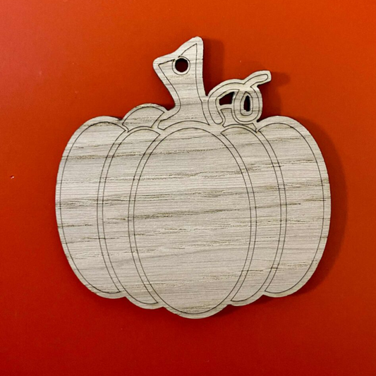 OAK VENEER ENGRAVED PUMPKIN (WC2385)