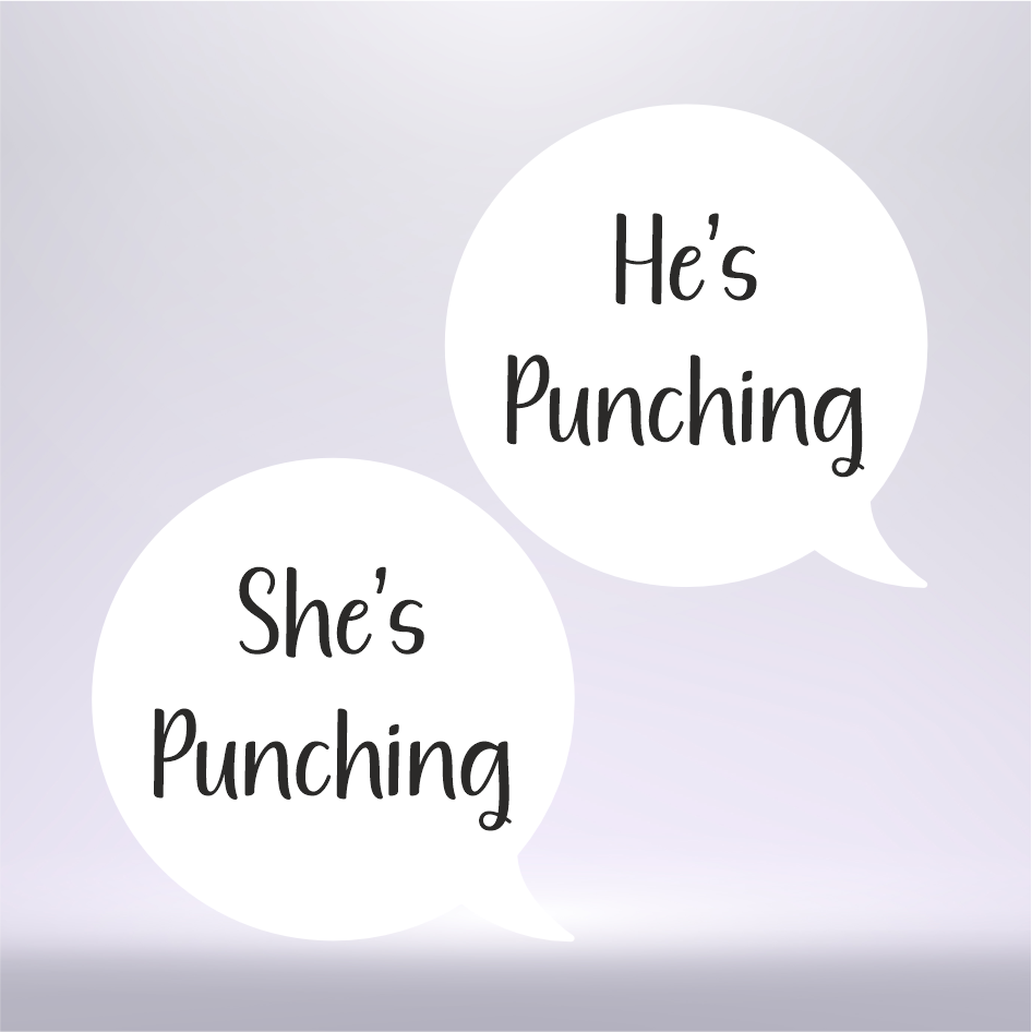 ‘PUNCHING’ VINYL QUOTES FOR SPEECH BUBBLE SELFIE (WC1858)