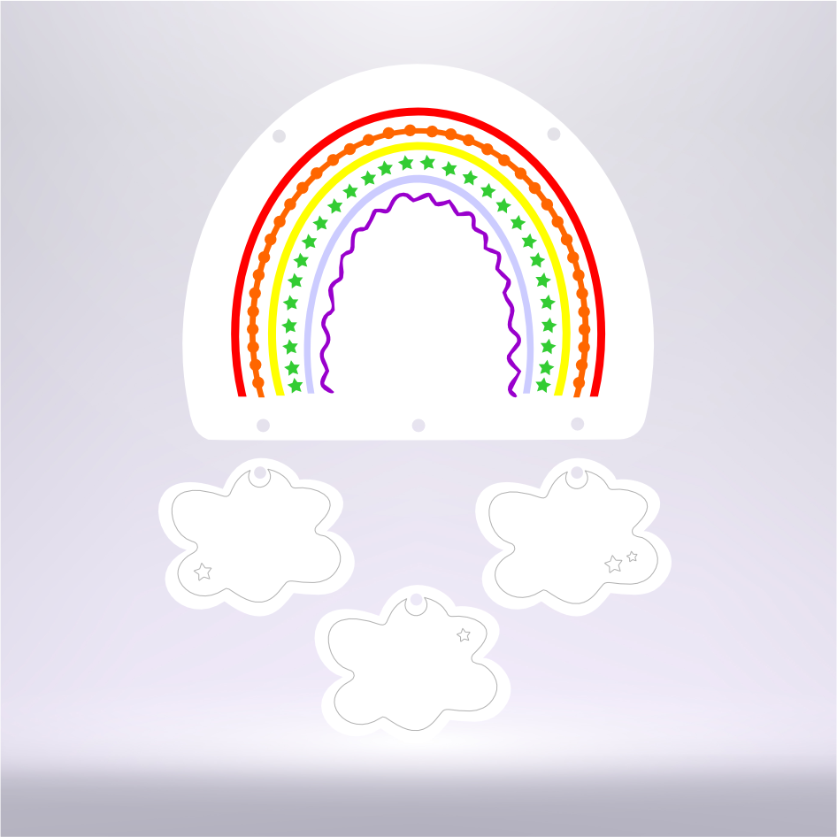 RAINBOW & CLOUD VINYL TO FIT THE RAINBOW & CLOUD BLANKS (WC1608 & WC1609)