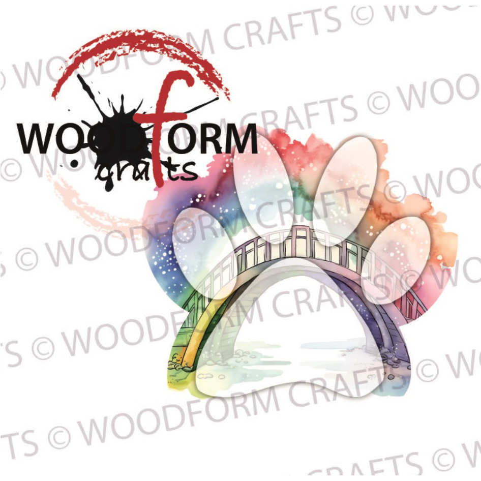 RAINBOW BRIDGE PAW GRAVEMARKER DESIGN PNG DIGITAL DOWNLOAD FILE (WC1901)