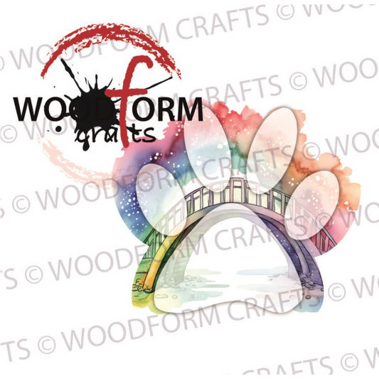 RAINBOW BRIDGE PAW GRAVEMARKER DESIGN PNG DIGITAL DOWNLOAD FILE (WC1901)