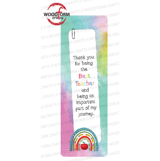 RAINBOW TEACHER BOOKMARK PNG DIGITAL FILE (PACK OF 2)