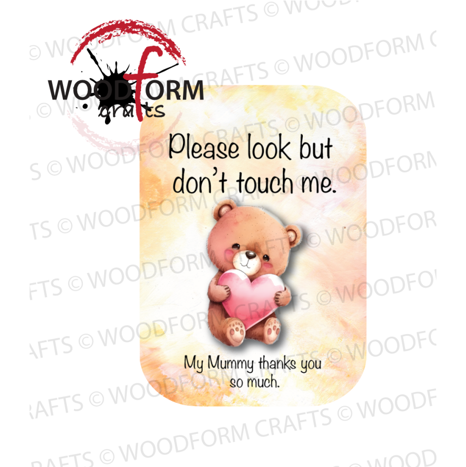 ‘DON’T TOUCH’ PRAM RECTANGLE TAG DESIGN PNG DIGITAL DOWNLOAD FILE