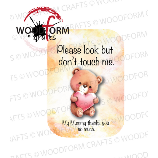 ‘DON’T TOUCH’ PRAM RECTANGLE TAG DESIGN PNG DIGITAL DOWNLOAD FILE