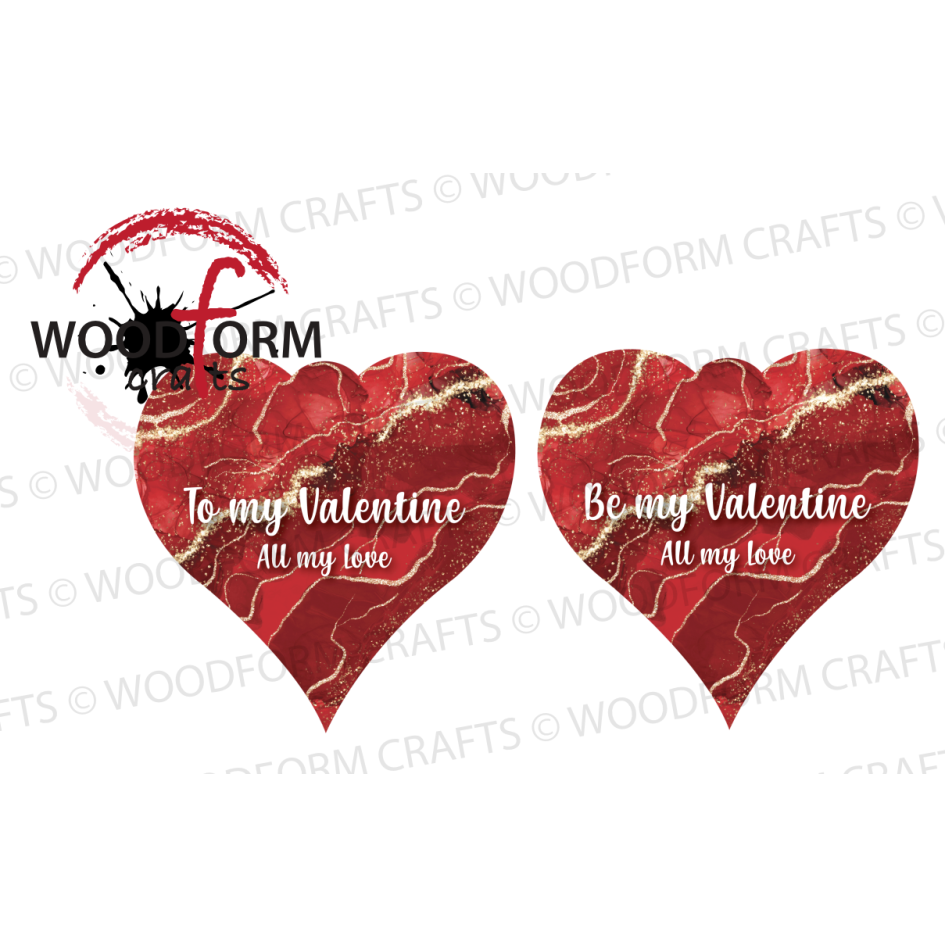 RED & GOLD VALENTINES DESIGN PNG DIGITAL FILE (PACK OF 2) FOR HEART WITH MONEY SLOT (WC1879)