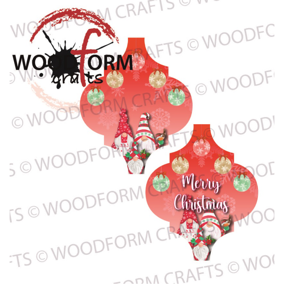 CHRISTMAS GNOME DESIGN FOR ARABESQUE BAUBLES PNG DIGITAL DOWNLOAD FILE (PACK OF 2)