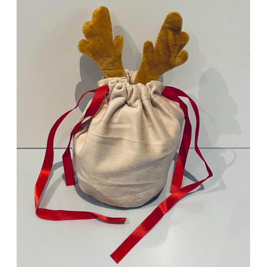 LARGE VELVET REINDEER BAGS