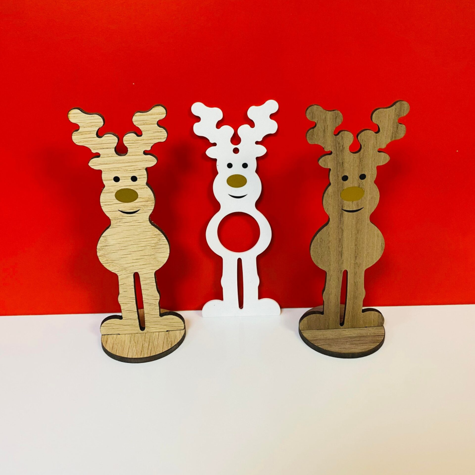 PACK OF 5 REINDEER FACE FOR REINDEER ON STAND