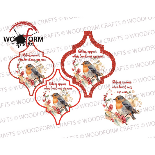 ‘ROBINS APPEAR’ DESIGN FOR ARABESQUE BAUBLES PNG DIGITAL DOWNLOAD FILE (PACK OF 4)