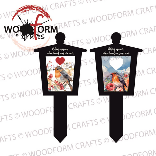 ROBINS APPEAR LANTERN GRAVEMARKER PNG DIGITAL DOWNLOAD FILE (PACK OF 2)