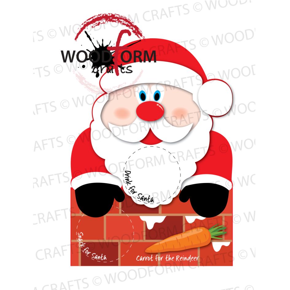 SANTA BOARD DESIGN FOR BLANK WHITE ACRYLIC SANTA BOARD PNG DIGITAL FILE (CC0316)