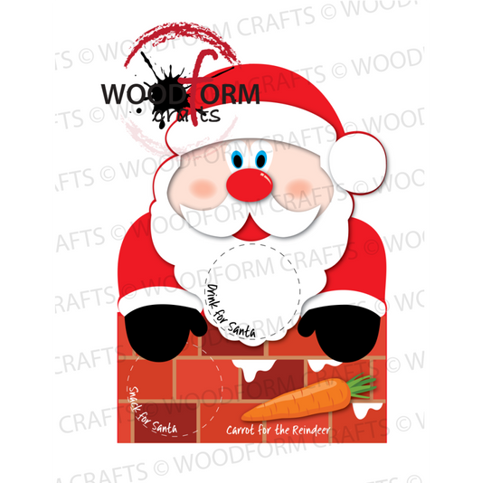 SANTA BOARD DESIGN FOR BLANK WHITE ACRYLIC SANTA BOARD PNG DIGITAL FILE (CC0316)