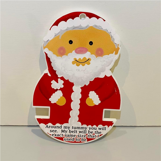 PRINTED VINYL SANTA FOR HANGING SANTA RIBBON BAUBLE (CC0345)