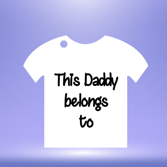 'THIS DADDY BELONGS TO’ VINYL FOR FOOTBALL SHIRT KEYRING (WC1625/26)