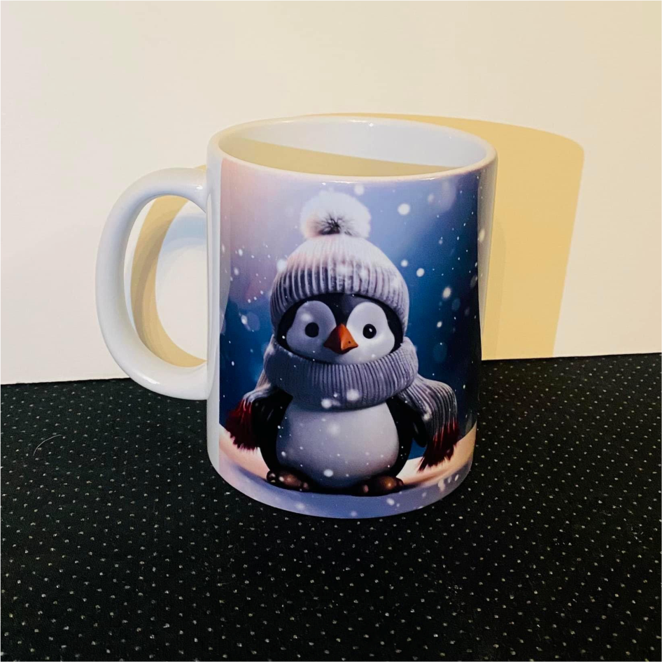 SUBLIMATED SNOWY PENGUIN MUG