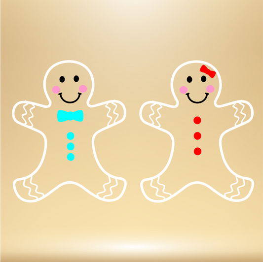 BOY/GIRL GINGERBREAD MEN VINYL FOR HANGING GINGERBREAD MAN (CC0353)