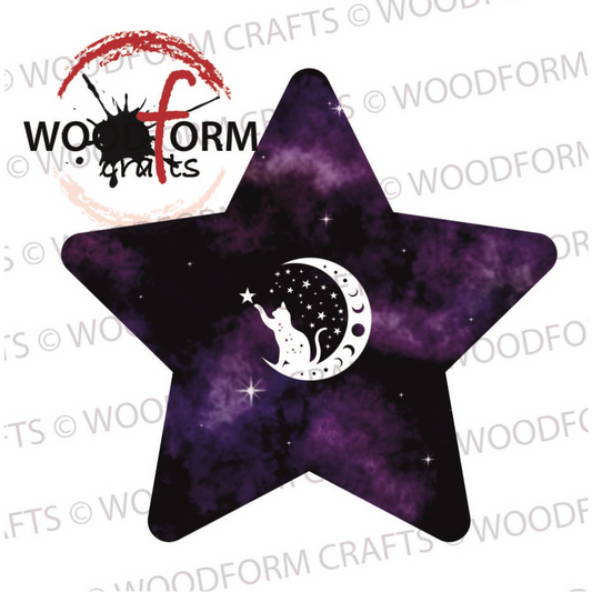 CAT ON THE MOON DESIGN FOR STAR WIND SPINNER PNG DIGITAL DOWNLOAD FILE