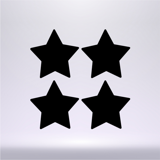 4 X 2.5CM VINYL STAR EMBELLISHMENTS