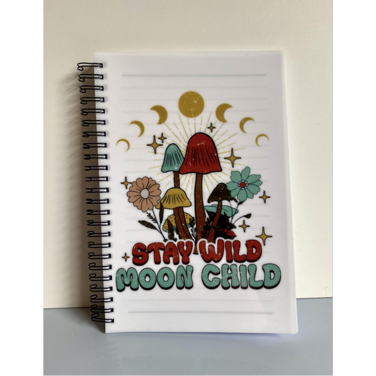 STAY WILD MOON CHILD SUBLIMATED A5 NOTEBOOK