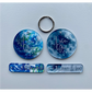 SUBLIMATED MOON/WORLD CIRLCE & STICK FOB KEYRING SET (WC1630/WC1629)