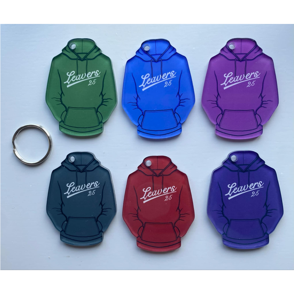 Sublimated Hoodie keyring front (WC2291)