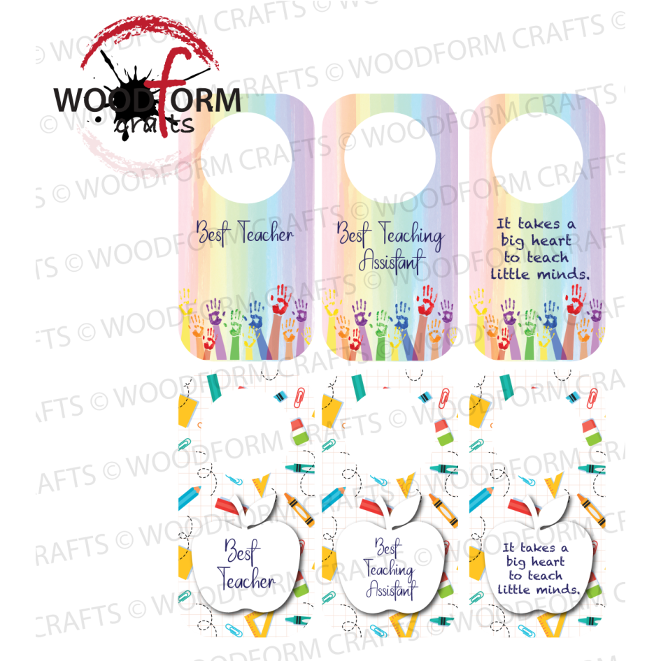 MIXED TEACHER BOTTLE TAG PNG DIGITAL DOWNLOAD FILE (PACK OF 6)