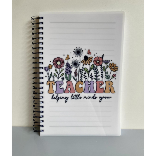 FLOWER WILDFLOWER TEACHER SUBLIMATED A5 NOTEBOOK