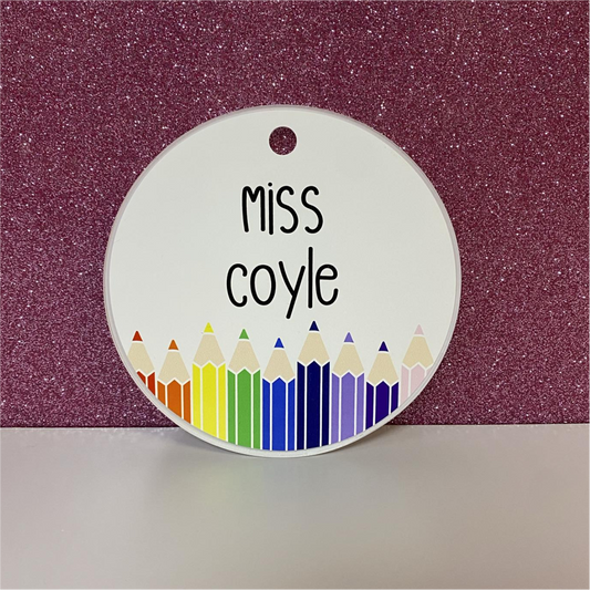 PRINTED TEACHER VINYL FOR CIRCLE WITH SUCTION CUP (WC2054)