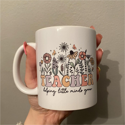 SUBLIMATED WILDFLOWER TEACHER MUG