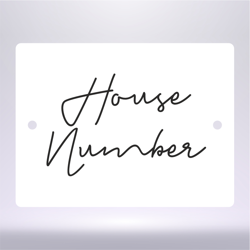 VINYL NUMBER IN TEXT FORMAT FOR SINGLE HOUSE SIGN PLAQUE (WC1669)