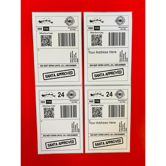 CHRISTMAS POSTAL THERMAL LABEL - PACK OF 5