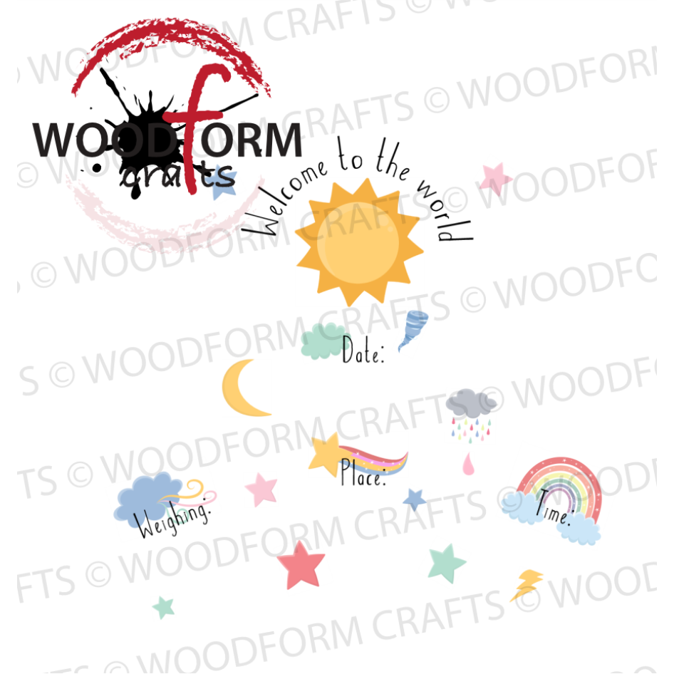 ‘WELCOME TO THE WORLD’ 10CM BEAR DESIGN PNG DIGITAL DOWNLOAD FILE