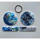 SUBLIMATED MOON/WORLD CIRLCE & STICK FOB KEYRING SET (WC1630/WC1629)