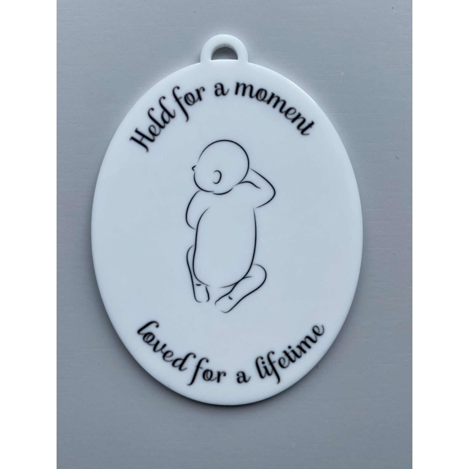 SUBLIMATED MEMORIAL BABY OVAL