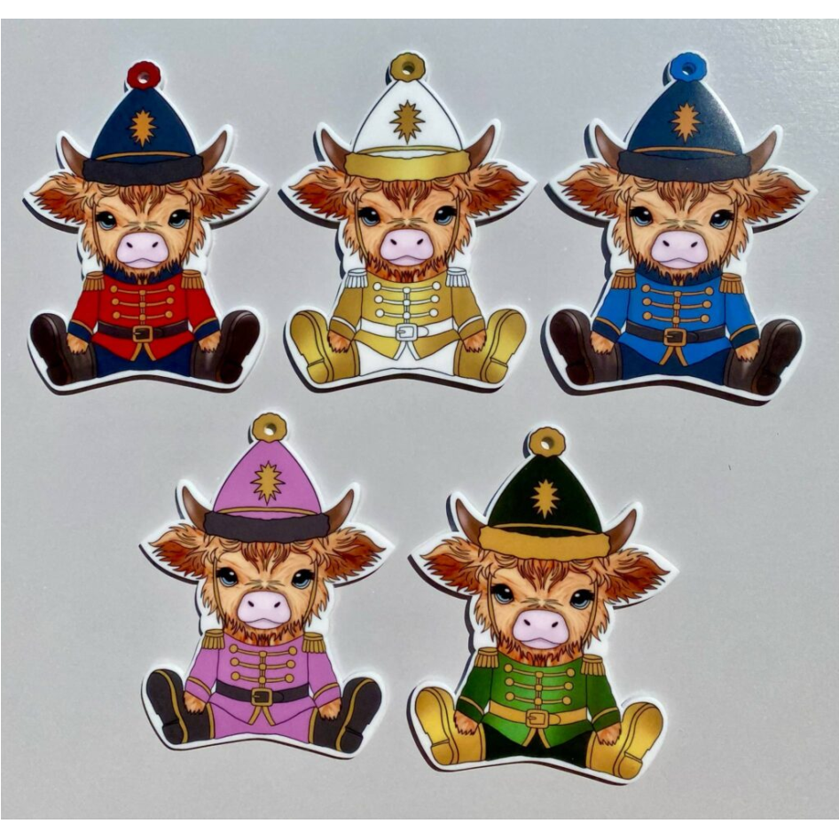 SUBLIMATED NUTCRACKER CHRISTMAS COW (CC0386)