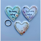 SUBLIMATED 'BELONGS TO' 6CM HEART KEYRING