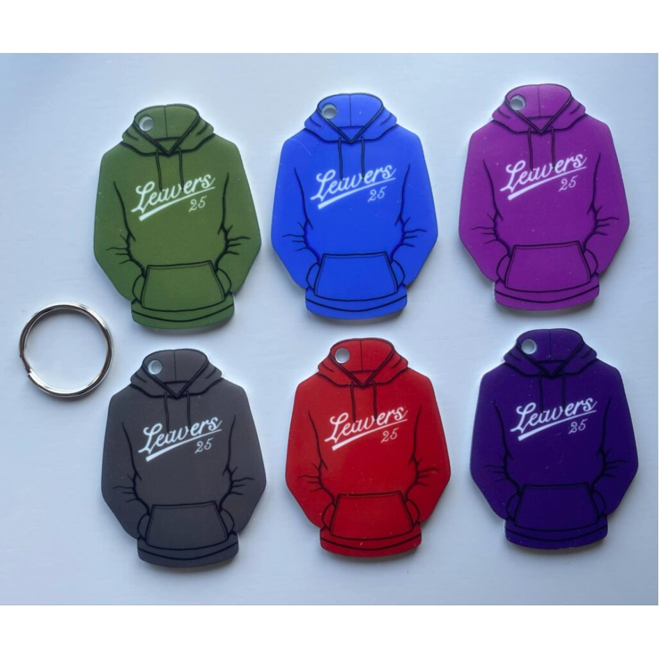 Sublimated Hoodie keyring front (WC2291)