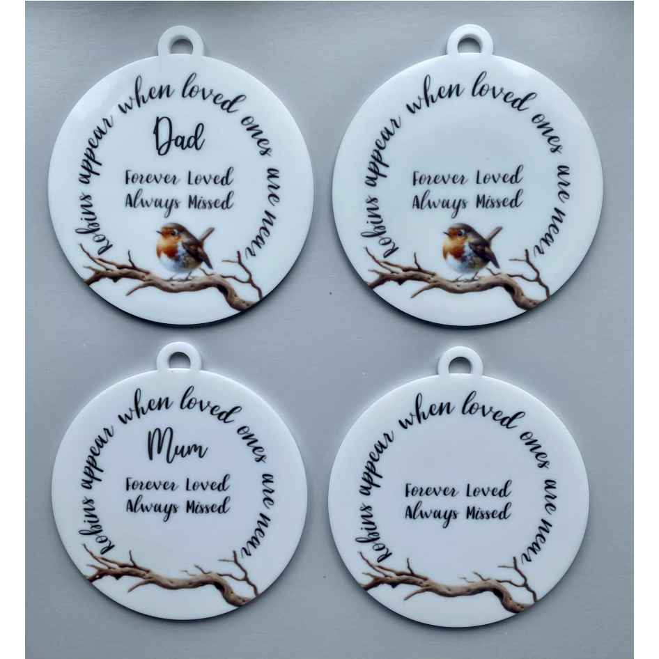SUBLIMATED 'ROBINS APPEAR' LOOP CIRCLE