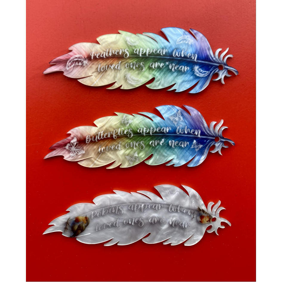 SUBLIMATED MEMORIAL STRAIGHT FEATHER (WC1994)