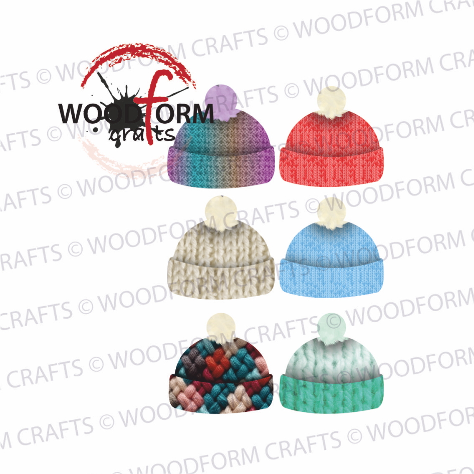 WINTER HAT DESIGN FOR HANGING HAT PNG DIGITAL DOWNLOAD FILE (WC2255)